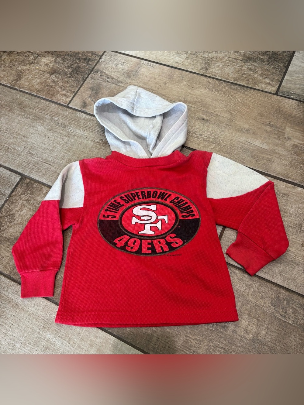 Vintage 1995 San Francisco 49ers youth hooded sweater size small 4